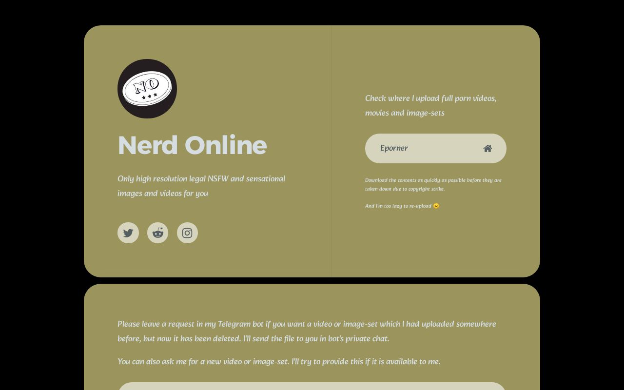 Nerd Online Homepage